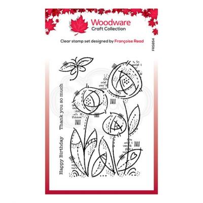 Creative Expressions Woodware Clear Stamp Singles - Flower Blooms